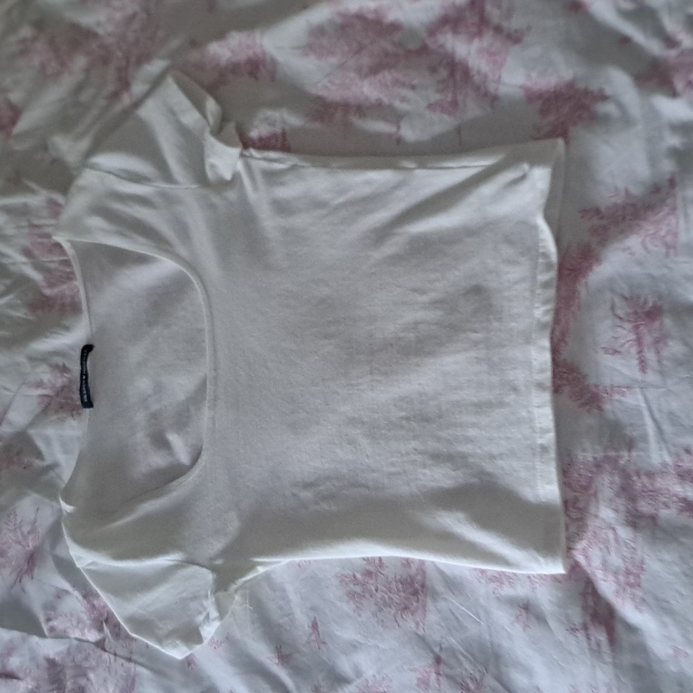 Brandy Melville White Square Neck Top